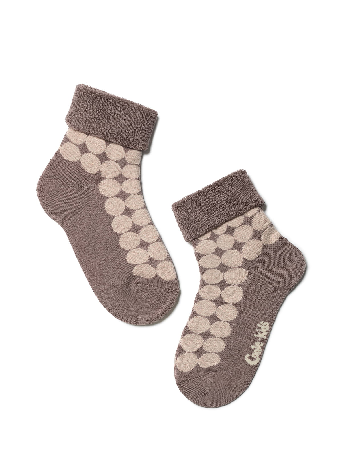 Шкарпетки кавового кольору махрові | 3750308