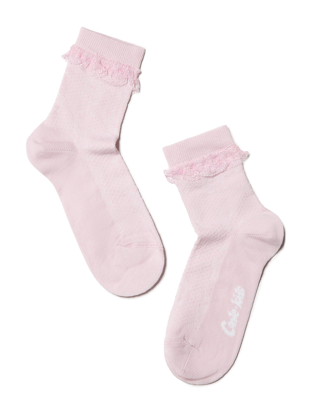 Шкарпетки світло-рожеві і мереживним оздобленням | 4366757