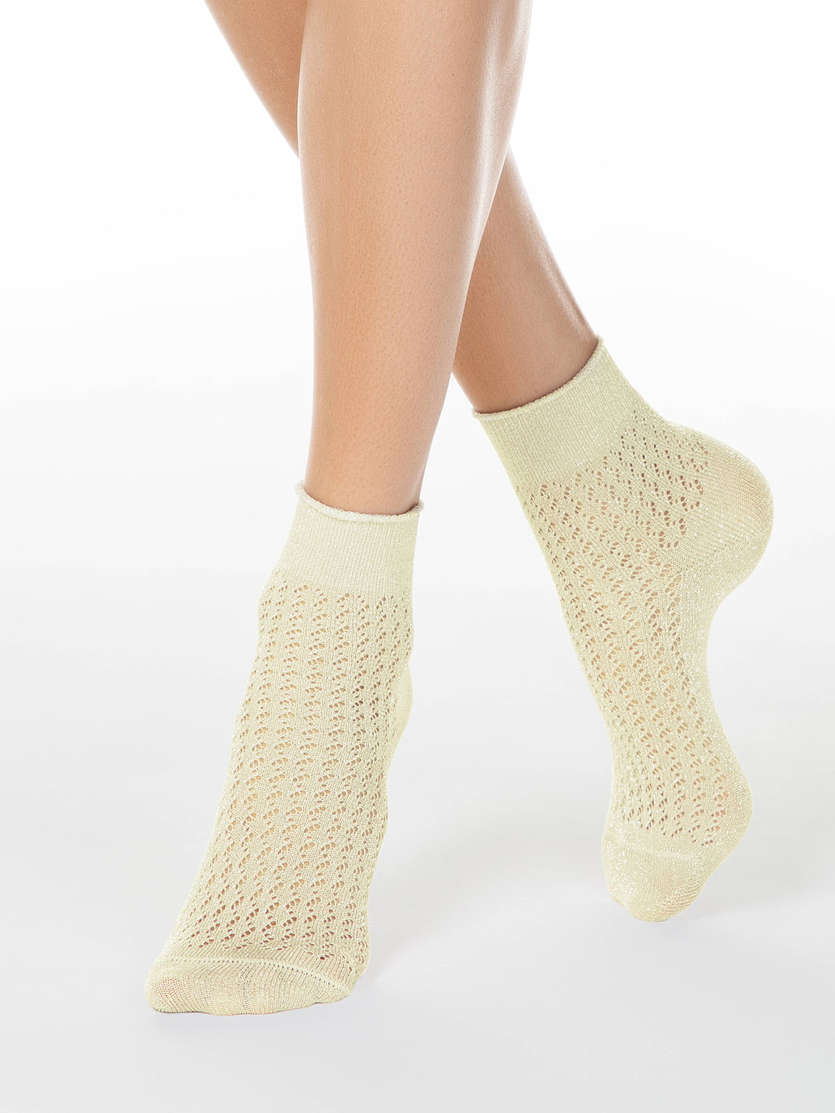 Шкарпетки кремового кольору з візерунком | 5698757