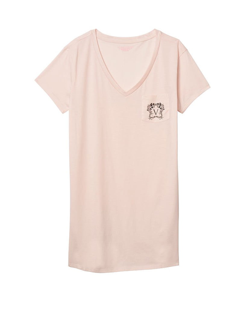 Сукня домашня світло-рожева з принтом | 5955890