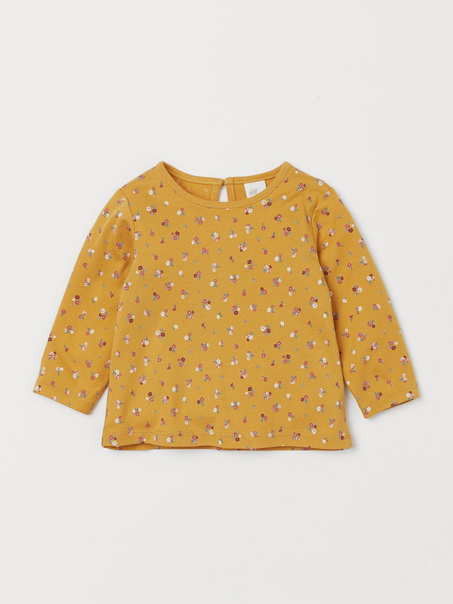 Блуза желтая в цветочный принт | 5955125