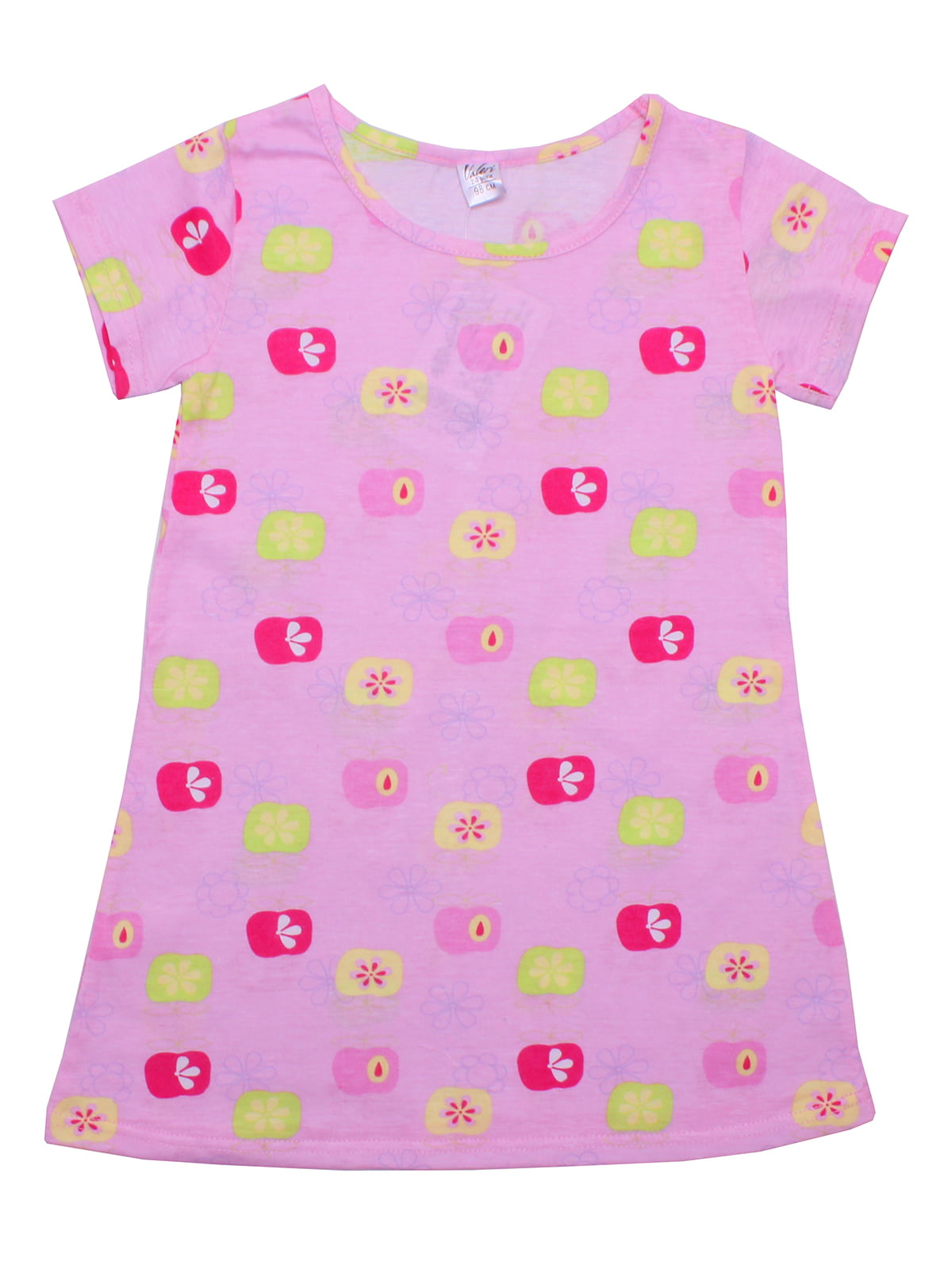 Рубашка ночная розовая с принтом | 5964950