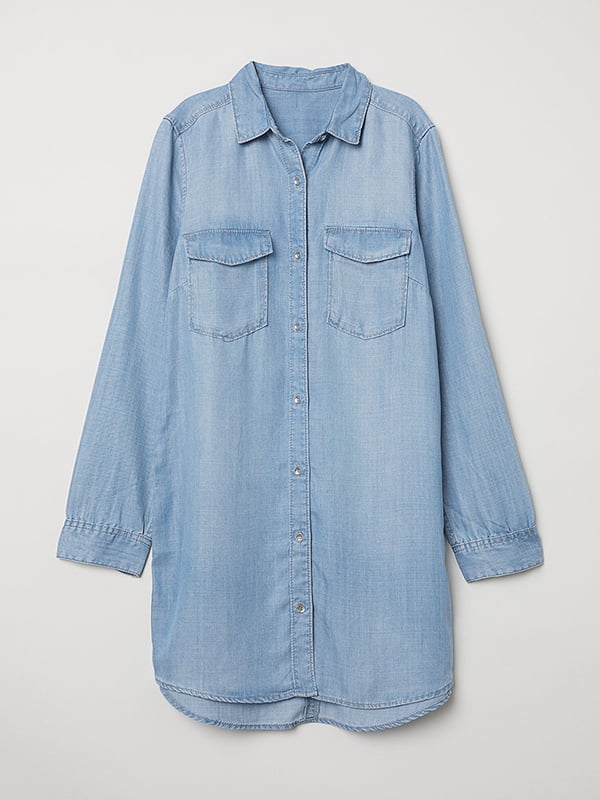 Рубашка голубая джинсовая | 5967450