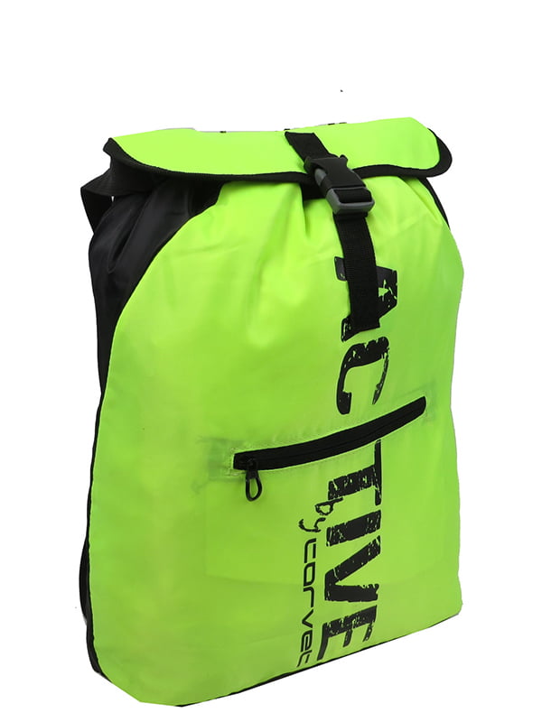 Рюкзак салатового кольору з принтом | 5970843