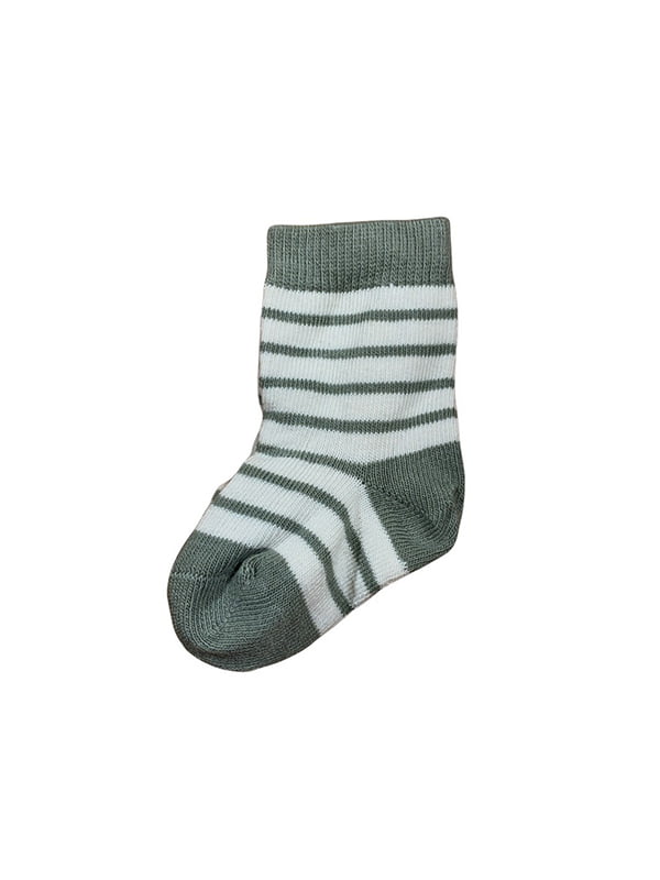 Шкарпетки сіро-зелені в смужку | 5974894