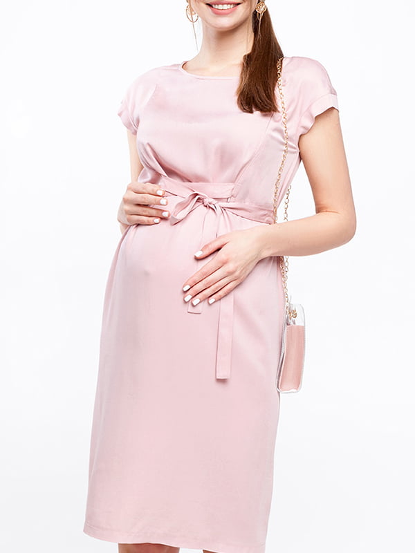 Сукня для вагітних та годуючих пудрового кольору | 5987418