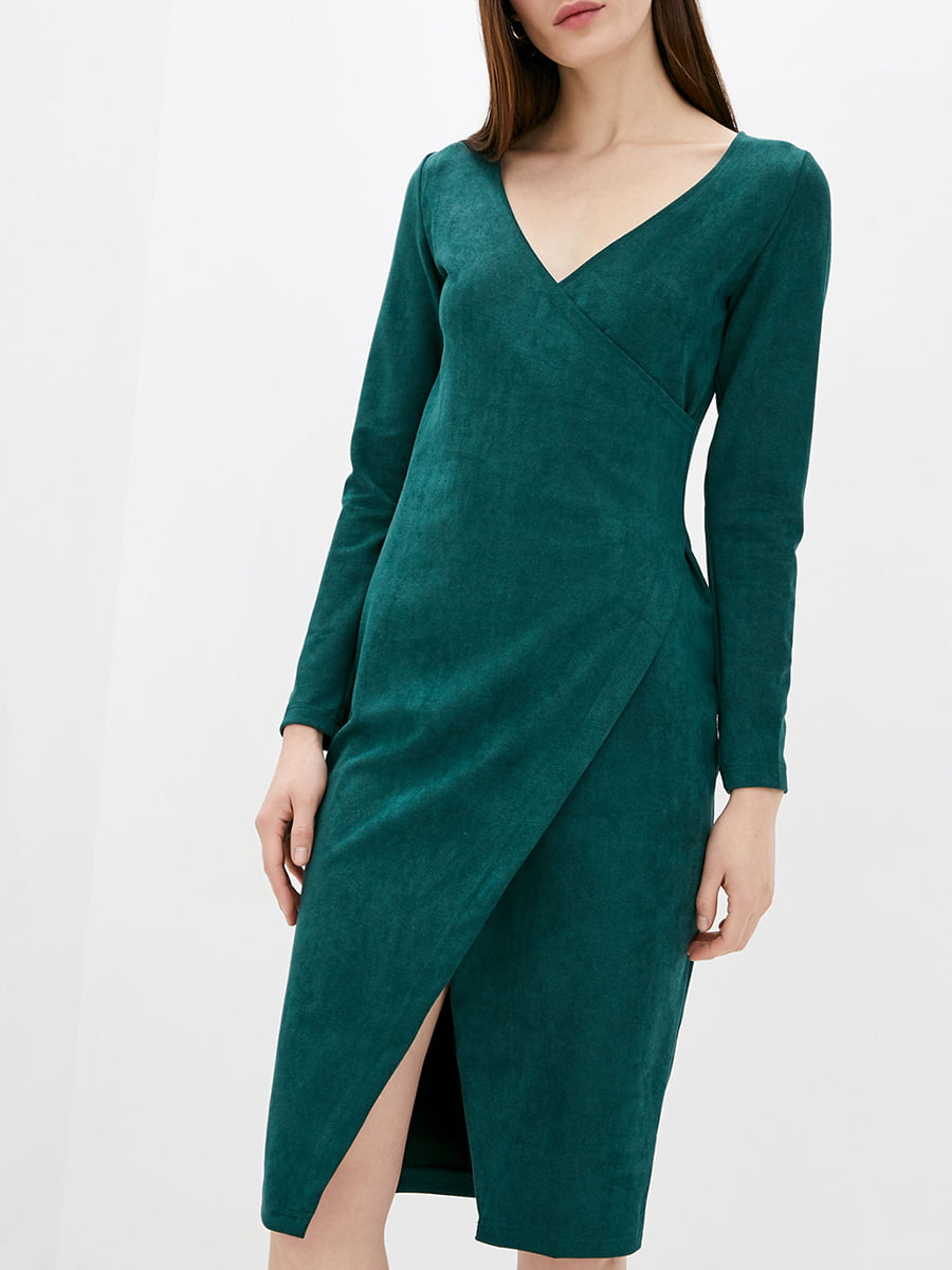 Платье-футляр зеленое | 6009820