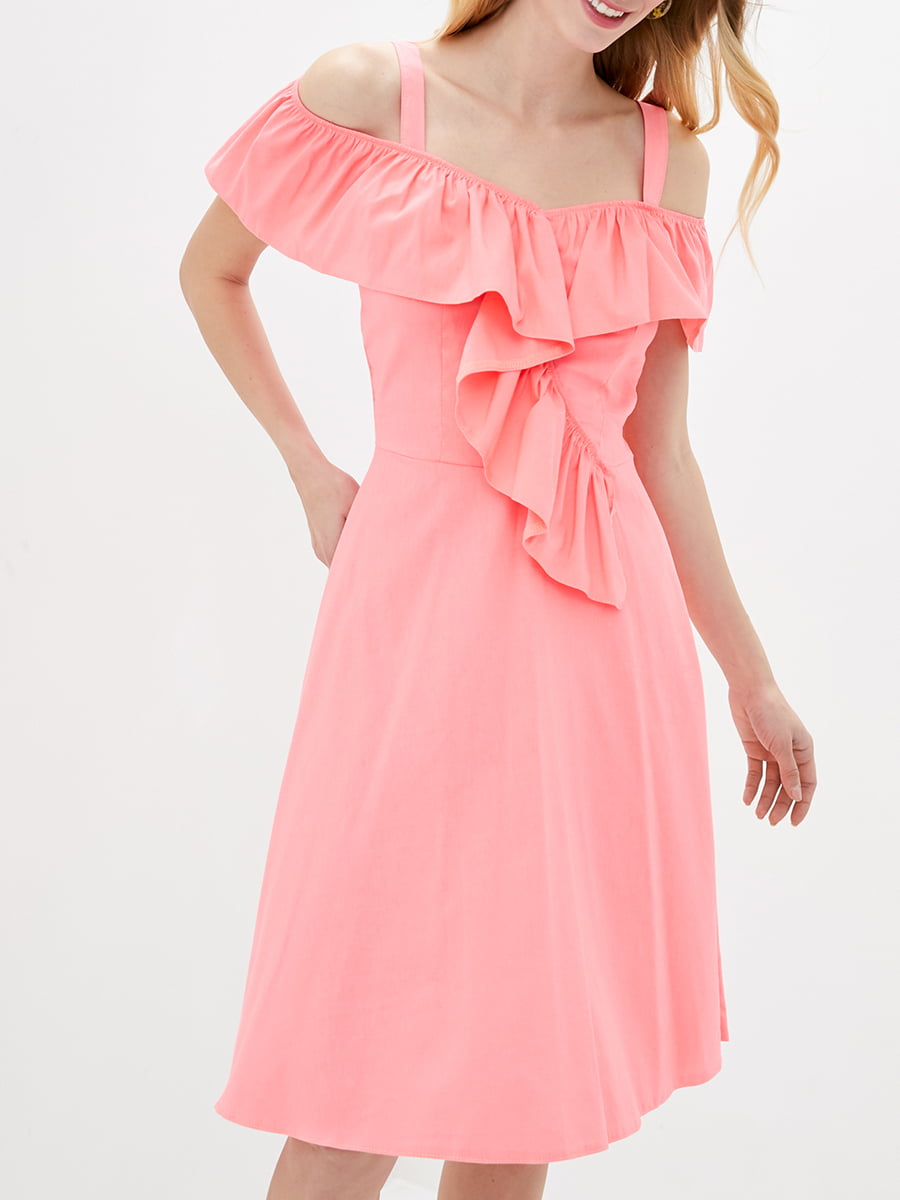 Сукня А-силуету коралового кольору | 6010839