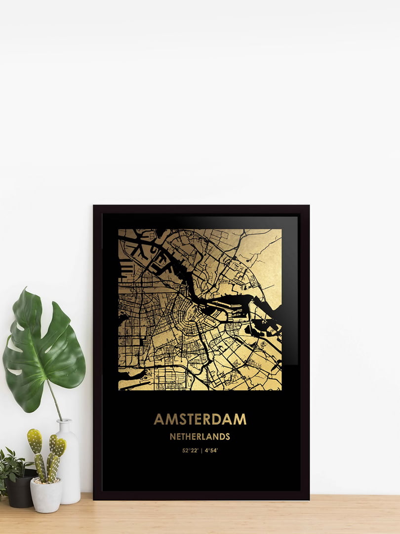 Постер А3 фольгированный «Амстердам / Amsterdam» | 6012301