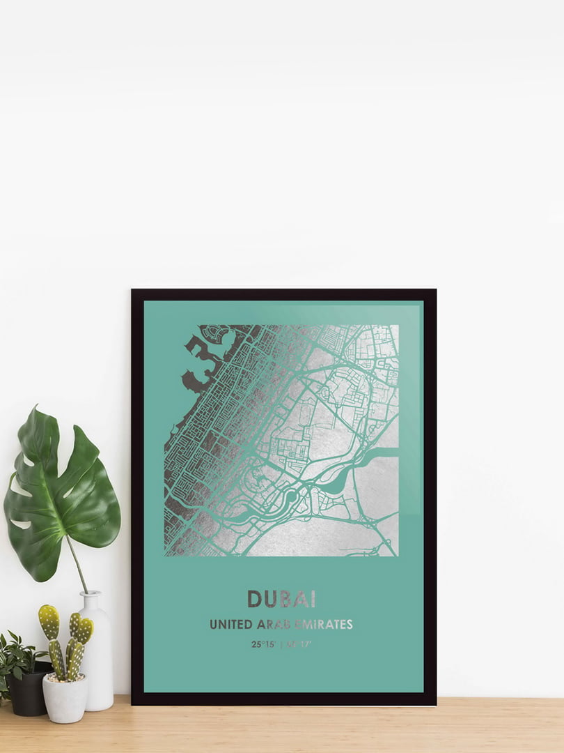 Постер А3 фольгированный «Дубай / Dubai» | 6012304