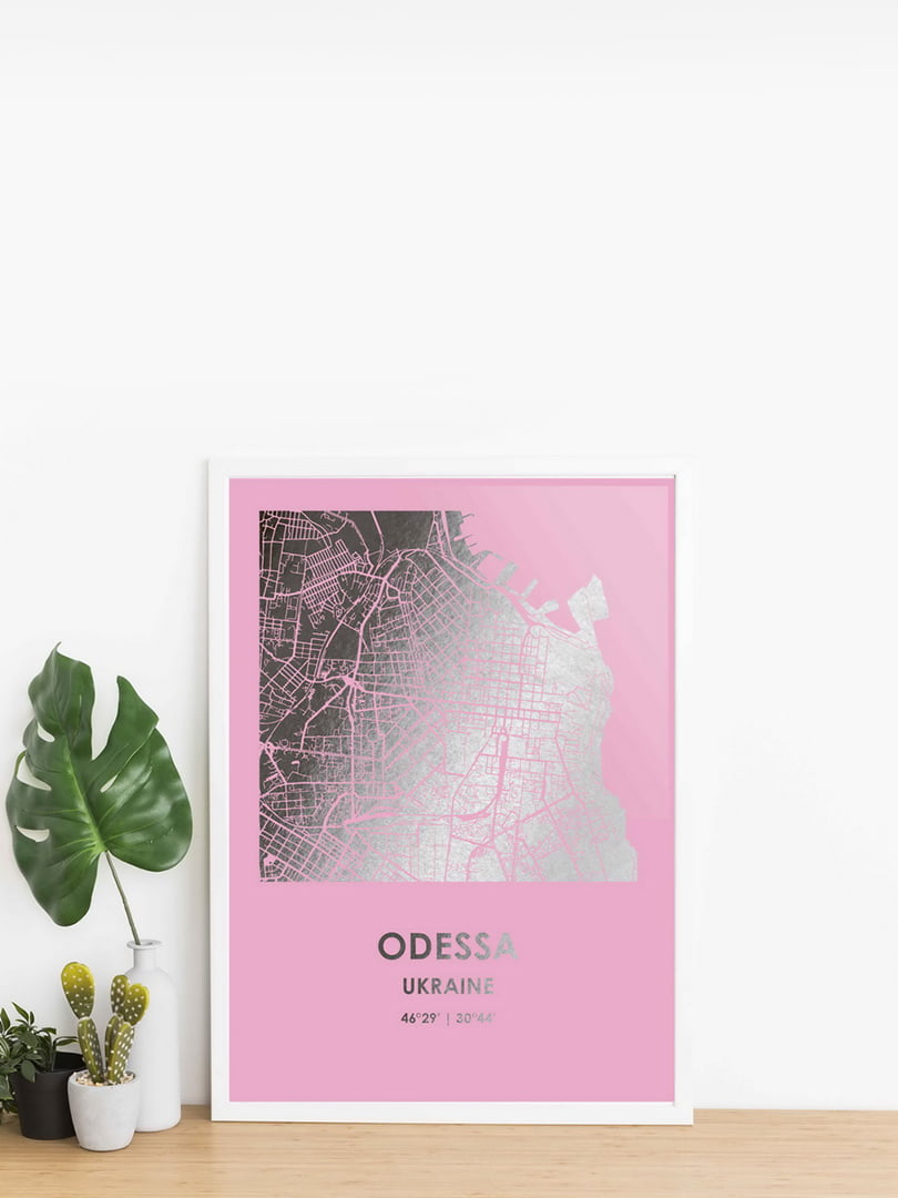 Постер А3 фольгированный «Одесса / Odessa» | 6012329