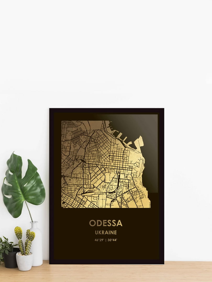 Постер А3 фольгированный «Одесса / Odessa» | 6012332