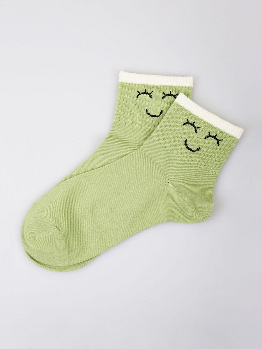 Шкарпетки зелені з малюнком | 5928060