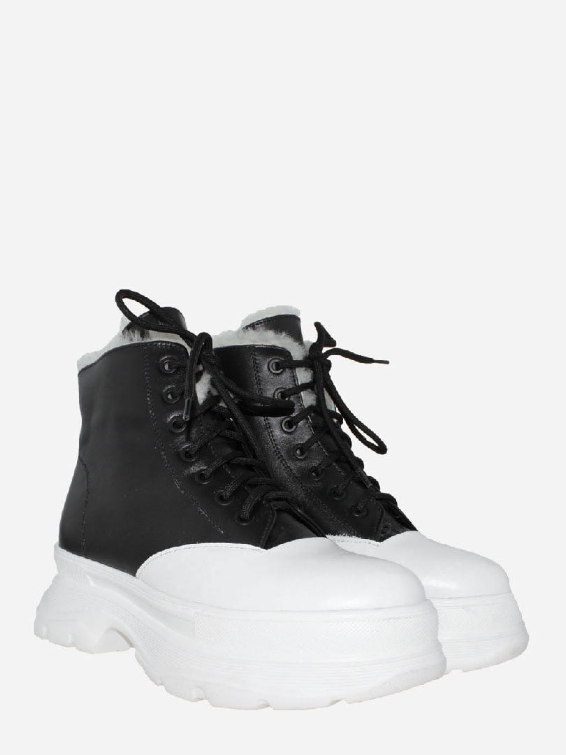 Ботинки черно-белые | 6024405