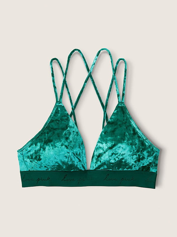 Оксамитовий Бралет VICTORIA'S SECRET PINK VELVET TRIANGLE BRALETTE