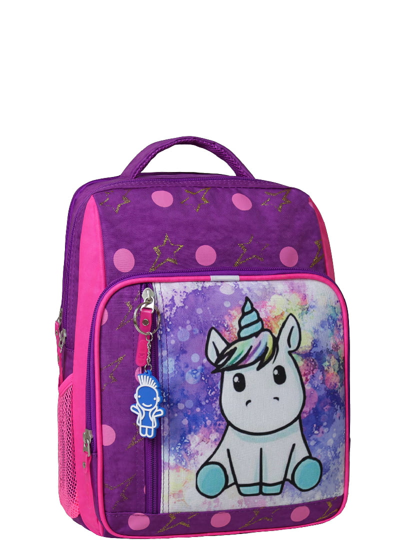 Рюкзак фиолетово-малиновый с принтом | 6034150
