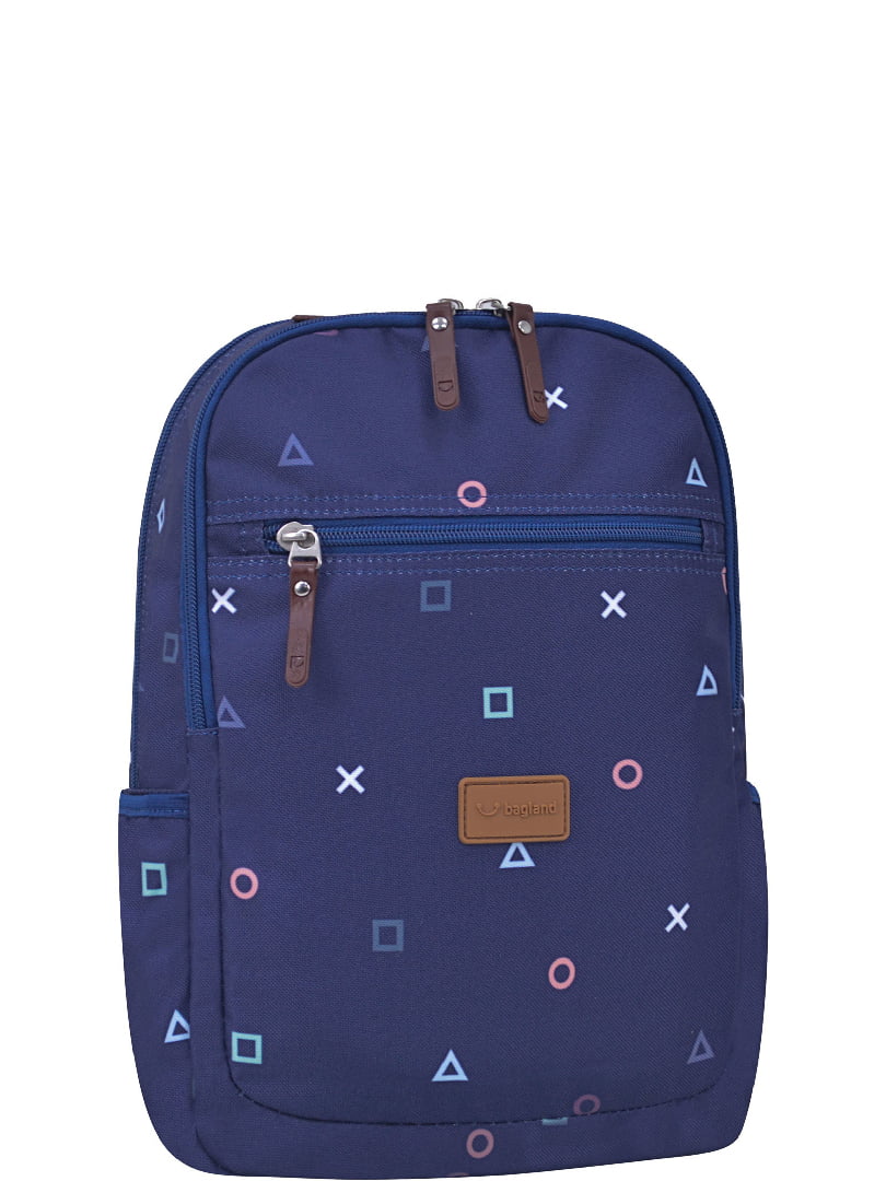 Рюкзак синій з принтом | 6034923