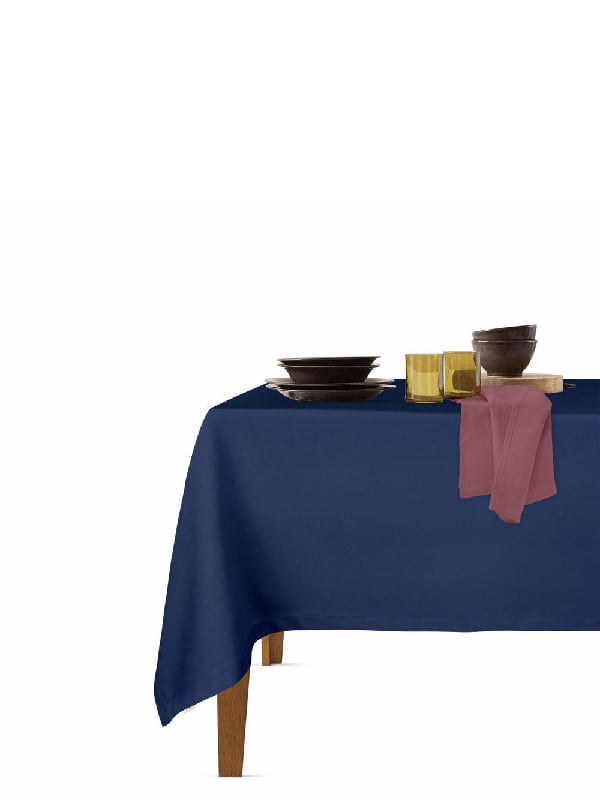 Набор столовый: скатерть (140х180 см) и салфетки (35х35 см, 4 шт.) DarkBlue/Cherry | 6036167
