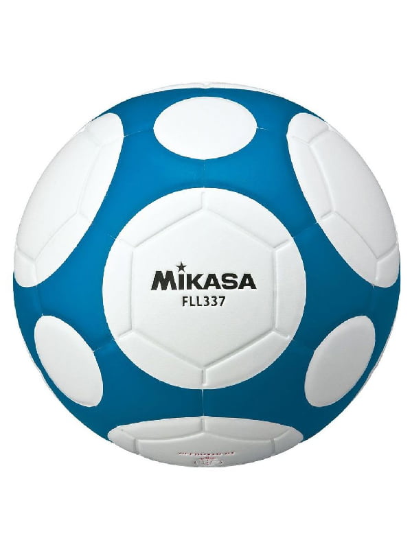 Мяч футзальный бело-синий с принтом | 6053851