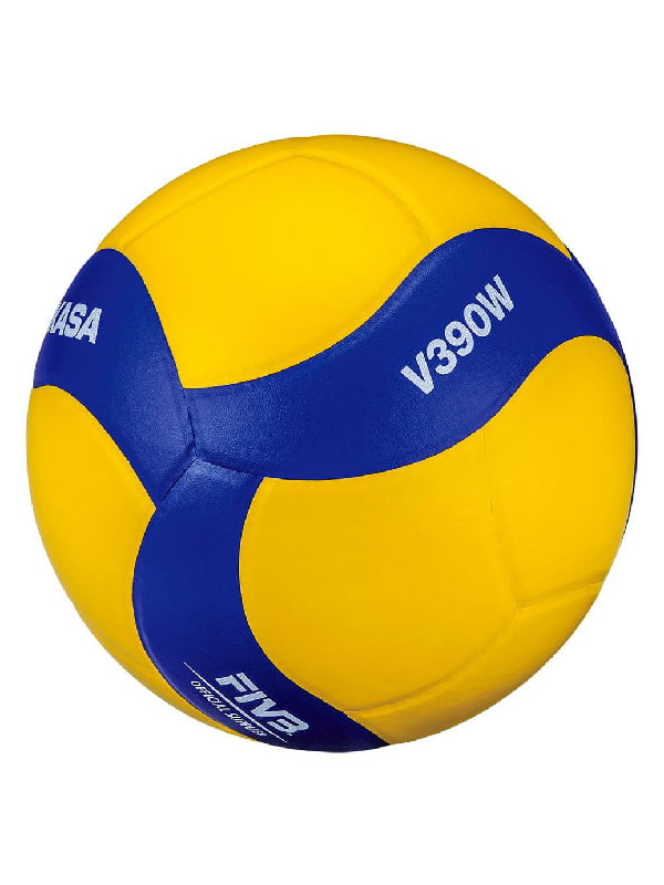 М'яч волейбольний синьо-жовтий із принтом | 6053918