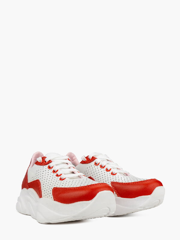 Кроссовки бело-красные | 6055618