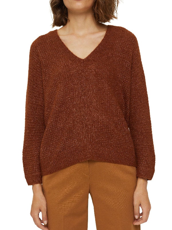 Пуловер теракотового кольору | 6052364