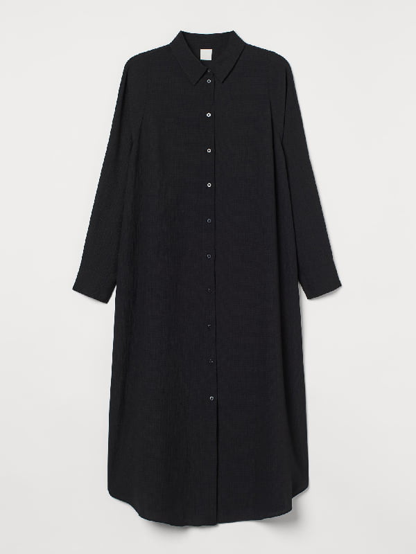Платье-рубашка черное | 6068072