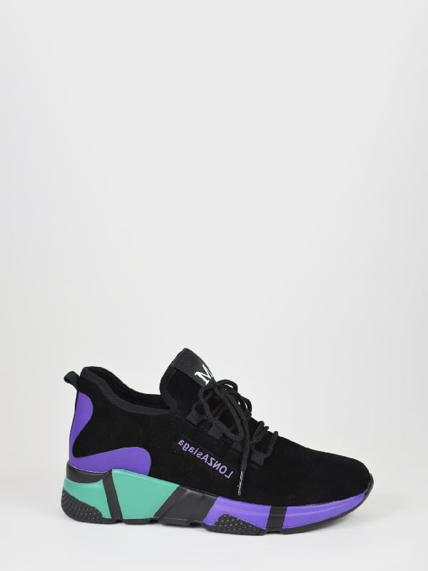 Кросівки чорно-фіолетові | 6072311