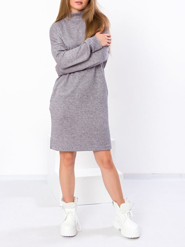 Платье-свитер серое | 6078382