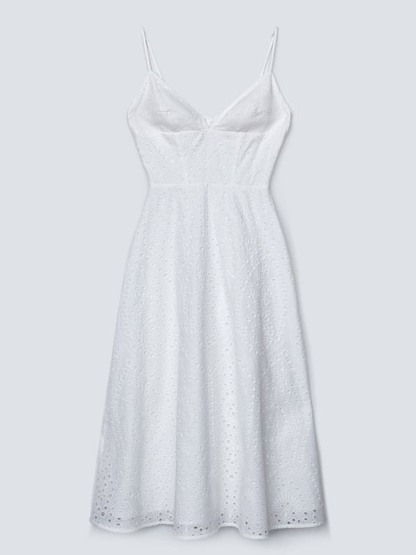 Платье А-силуэта молочного цвета | 6080289
