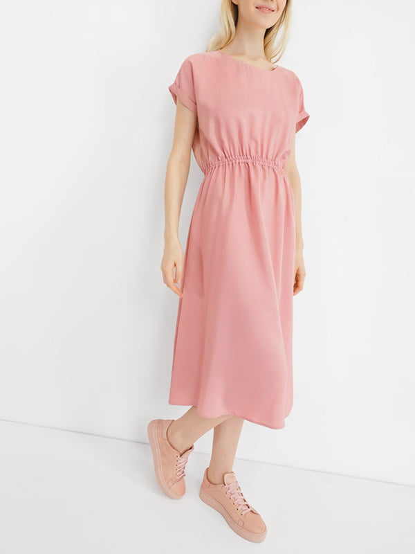 Платье А-силуэта бледно-розовое | 6080497