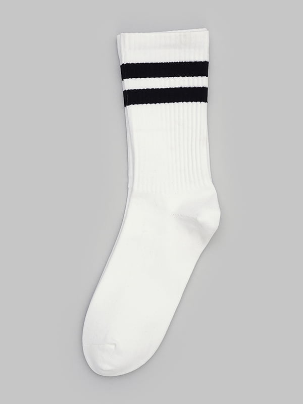 Шкарпетки білі зі смужками | 6081365