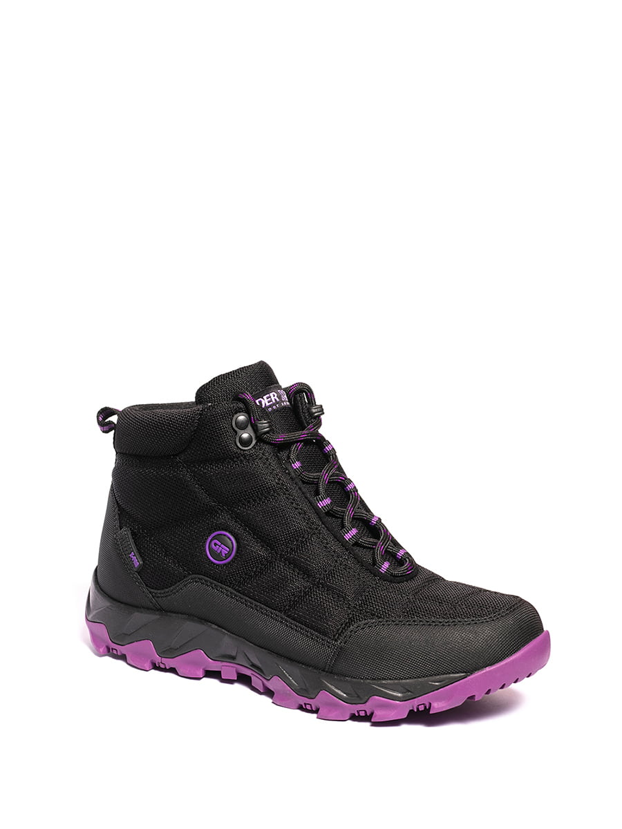 Ботинки черно-фиолетовые | 6082675