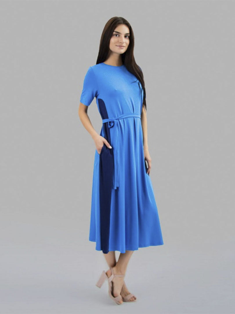 Платье А-силуэта голубое | 5980764