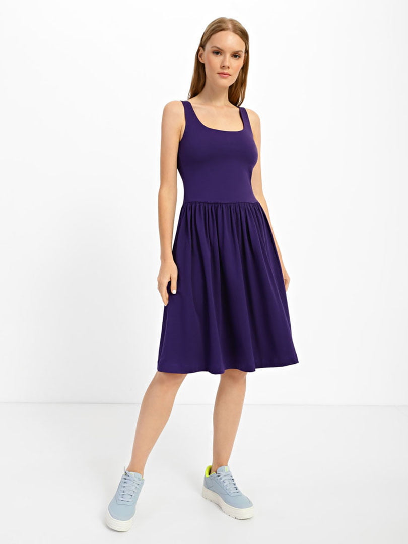 Сукня А-силуету фіолетова | 6090633