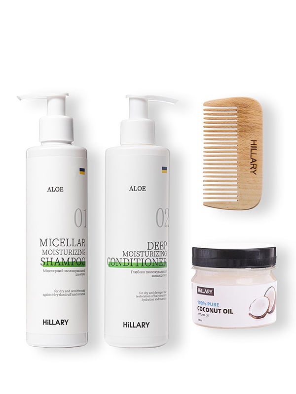 Набор по уходу за сухим типом волос Aloe Deep Moisturizing & Coconut | 6095744