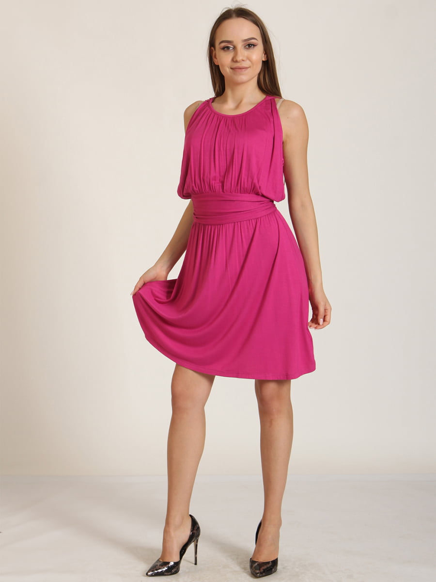 Платье А-силуэта розовое | 5799034