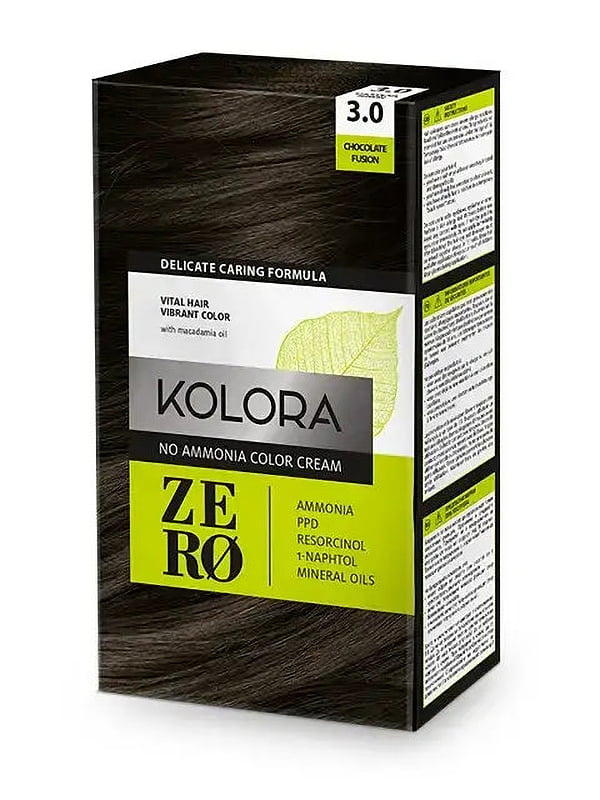 Фарба для волосся Kolora Zero - 3.0 Натуральний шоколад | 6104936