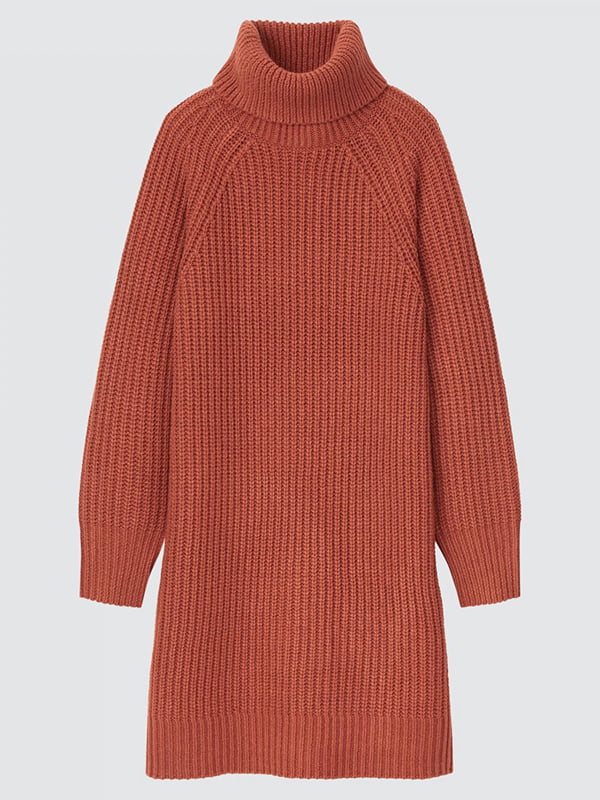 Сукня- светр теракотового кольору | 6105391
