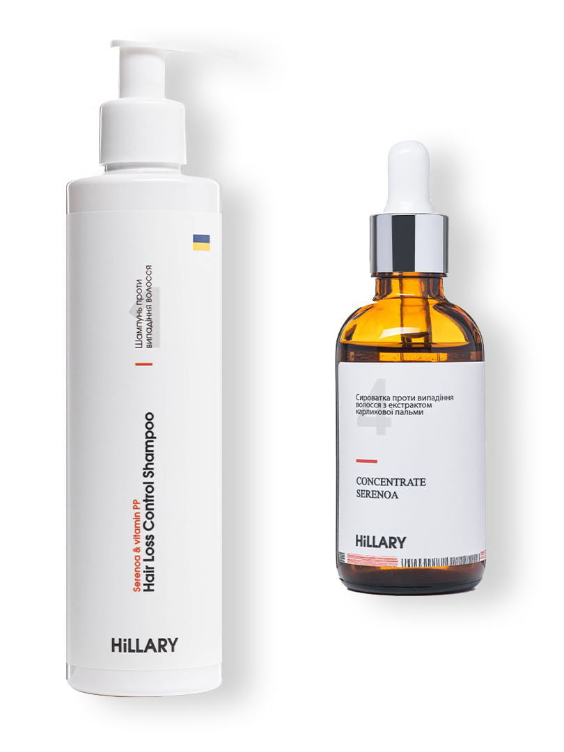 Комплекс проти випадання волосся Hillary Serenoa & РР Hair Loss Control: шампунь та сироватка | 6110402