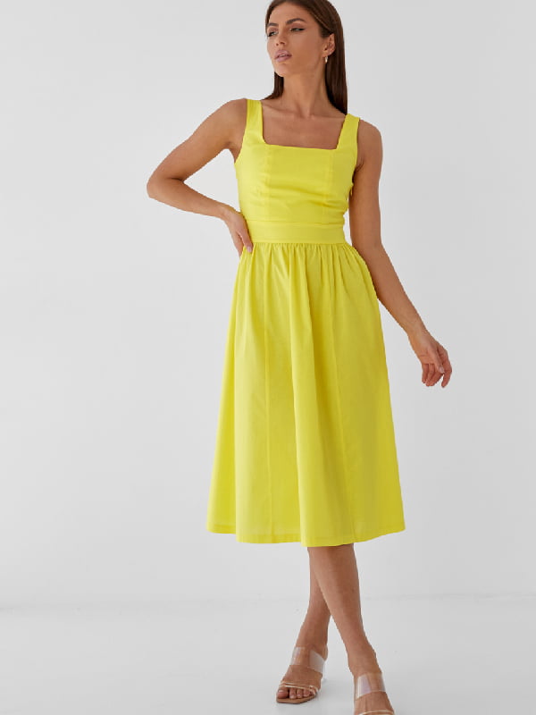 Сукня А-силуету жовта | 6122159
