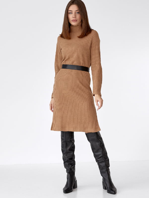 Платье-свитер коричневое | 6122237