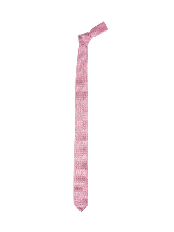 Краватка рожева в принт | 6122557