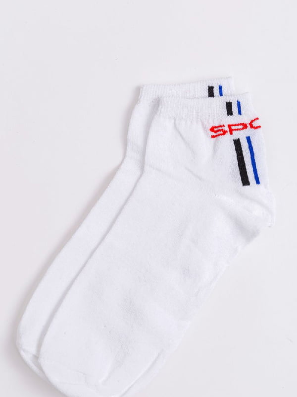 Шкарпетки білі з принтом | 6125489