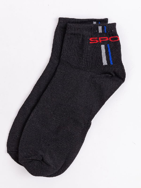 Шкарпетки чорні з принтом | 6125493