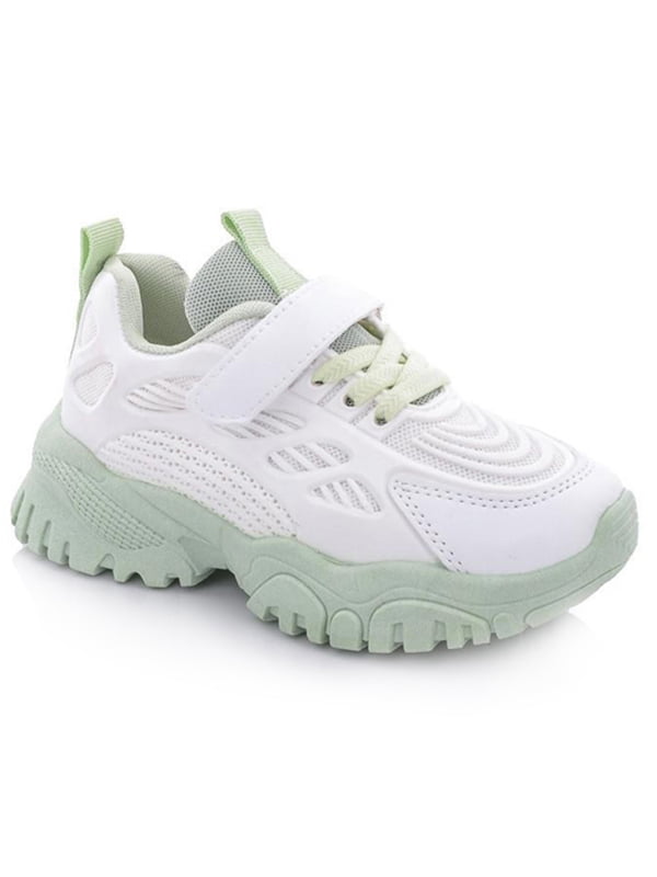 Кроссовки бело-зеленые | 6131271