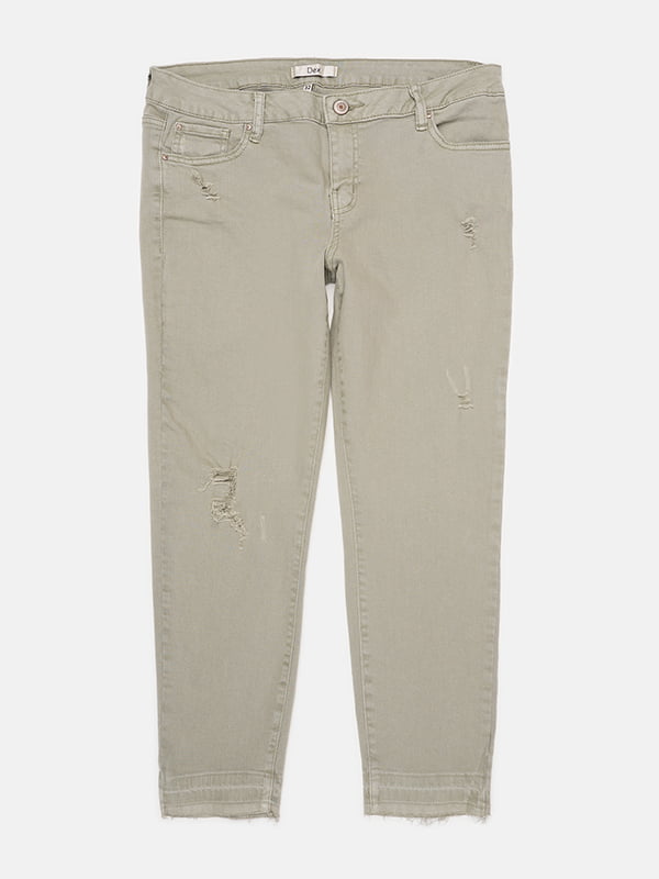 Капри джинсовые светло-бежевые | 6134292
