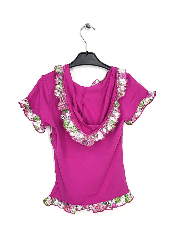 Блуза фіолетова з принтом | 6252403