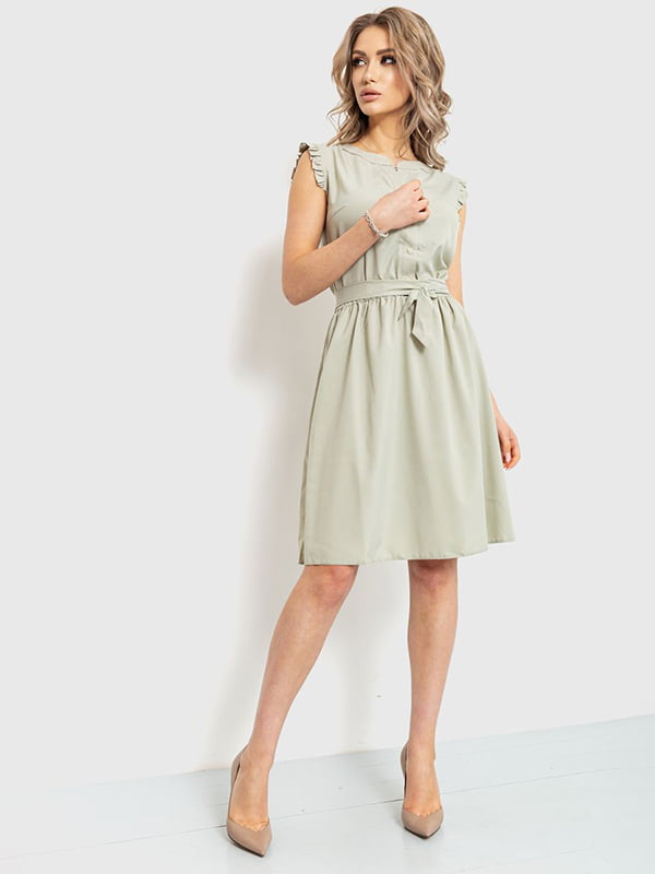 Сукня А-силуету оливкового кольору | 6262513