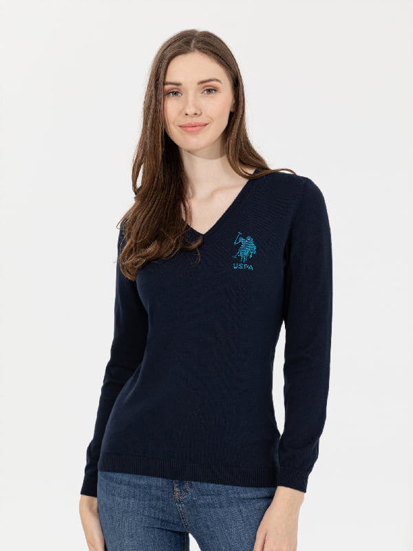 Пуловер темно-синій | 6263723
